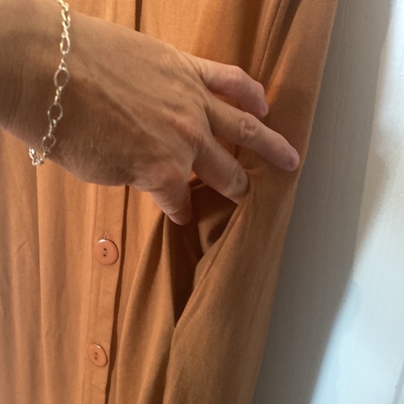 Sucrefas sz S V-neck button down tank maxi dress NWT - Picture 4 of 7